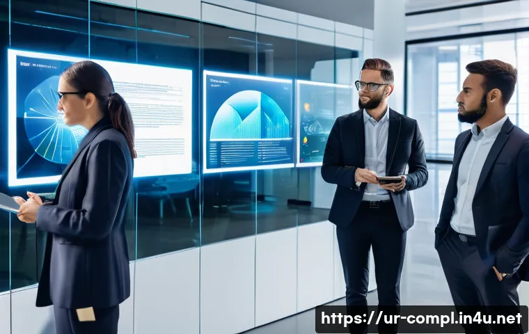 규제준수 전문가로서의 경력 관리 방법 - **Prompt: Digital Transformation in Regulatory Compliance**
"A diverse group of 3-4 professional...